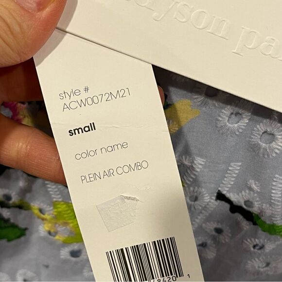 Adyson Parker Floral Embroidered Eyelet Square Neck Button Down Dress - Picture 12 of 15